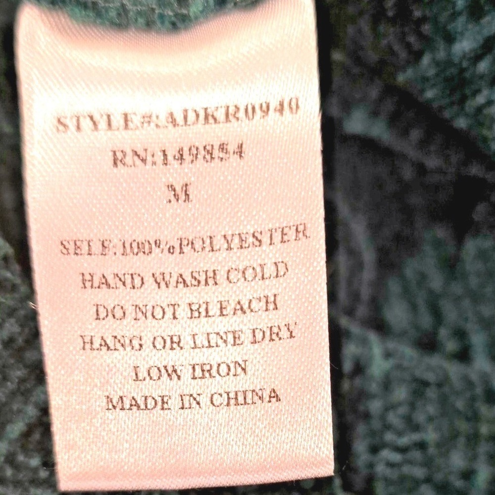 Sadie & Sage Teal Pleated Smash Dress Sleeveless Mock Neck Keyhole Back Medium M - Picture 7 of 8
